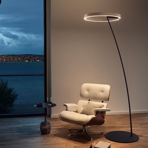 

modern led metal floor lamp restaurant bar villa home living room bedroom art decor standing light led suspension lamps fa220