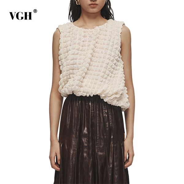 

casual asymmetrical vests for women o neck sleeveless solid tank female fashion clothing style 210531, White
