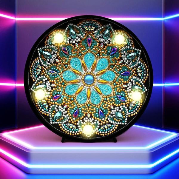 

diamond painting diy led full drill special shaped night light for kid bedroom home christmas decoration gift