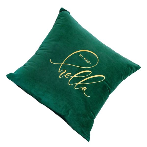 

pillow case 1pc throw pleuche cushion cover embroidery for home office color 1