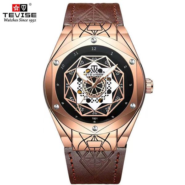 Мужская автоматическая спортивная Montre de luxe наручные часы досуга студенты полностьюмеханические часы металлический паук смотрит на наручные часы водостойкий компас