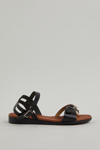 

sandals bright tape detailed, Black