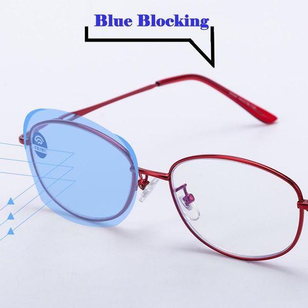 

sunglasses women computer reading glasses anti blue light fashion metal diamond presbyopic eyeglasses clear oval frame goggles red, White;black