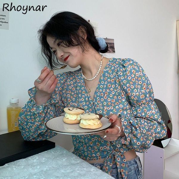 

women's blouses & shirts blouse women print chiffon bandage design cropped all-match simple harajuku birthday party cozy elegant stude, White