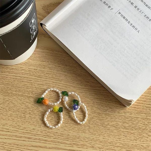 

wedding rings trendy for women rice beads color ring green leaf simple vintage jewelry cute party gift accessories drop1, Slivery;golden