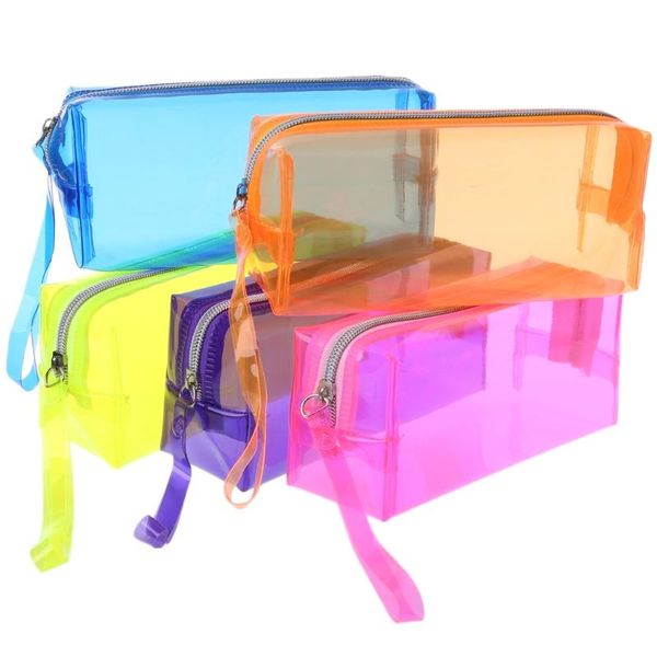 

candy colors pencil box transparent estuches school girl kawaii pencil cases r66c