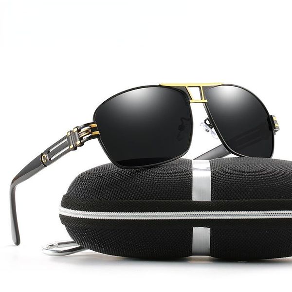 

sunglasses 2021 fashion glasses men's polarized square classic lens anti-ultraviolet, White;black