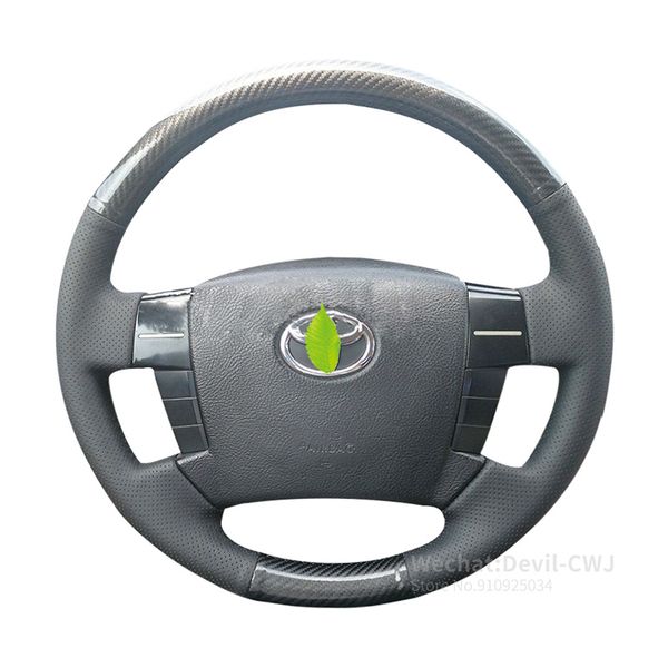 

alcantara steering wheel cover for toyota 2005-2013 2010 reiz 2006 2007 leather hand-stitch handle cover auto parts car interior