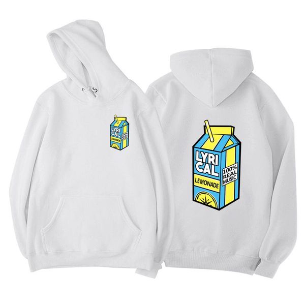 

men's hoodies & sweatshirts lyrical lemonade hoodie 100% real music funny milk box graphic pullover hooded sweatershirt for men/women, Black