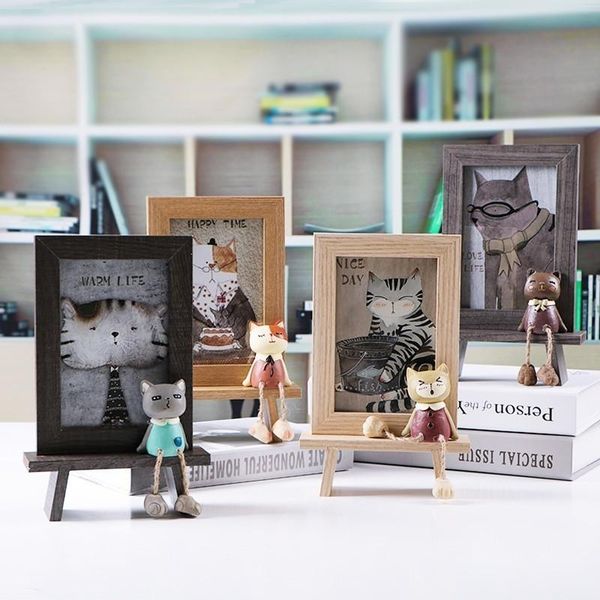 

frames and mouldings wooden po frame cute cat modern gift for girls kid living room decoration