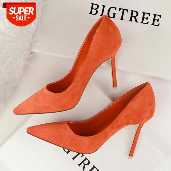 

women high heels pump shallow pointed suede toe high heels shallow mouth thin heels work women shoes bride wedding shoes 516-1 #tf9m