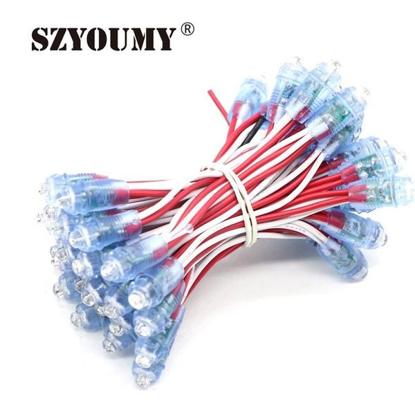 

szyoumy 500pcs/lot super bright led module rgb led pixel module light dc 5v waterproof diffused digital string punctiform lamp