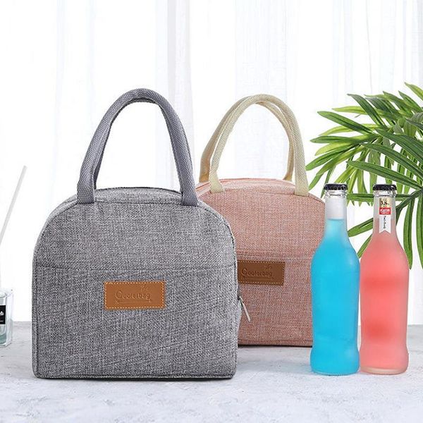 

storage baskets 1pcs cooler bags waterproof nylon portable zipper thermal oxford lunch for women convenient box tote