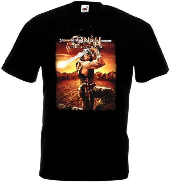

men's t-shirts conan the destroyer v5 t-shirt black poster all sizes s...5xl wholesale tee custom environtal printed tshirt wholesal, White;black
