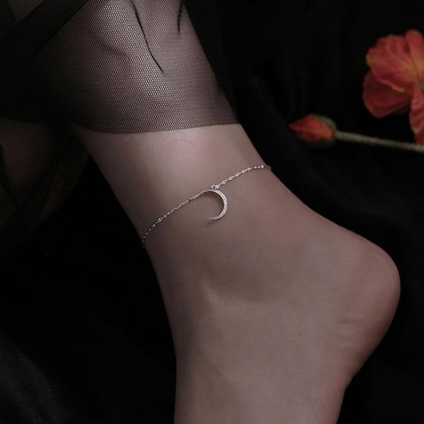 Link, cadeia chegada moon incrustado strass anklet mulheres design original moda simples insoletos elegantes