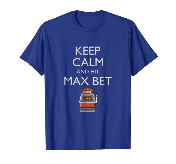 

keep calm funny slot machine shirt casino gambling play, White;black