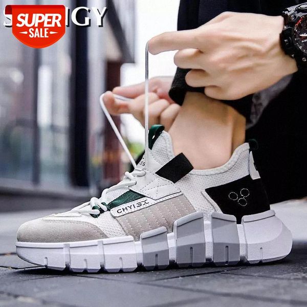 

men's casual shoes autumn breathable sport men shoes thick bottom fashion male sneakers mesh comfortable patchwork running #567j