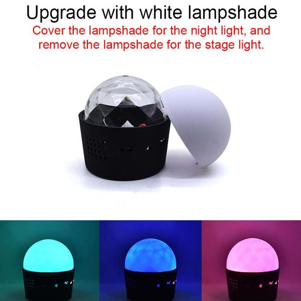 

interior&external lights car portable dj lamp led stage crystal magic ball usb charging voice controlled christmas atmosphere