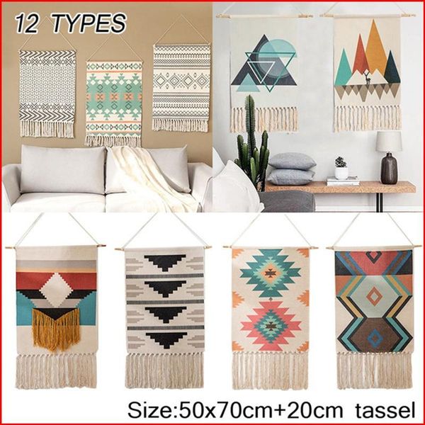 

new handmade wall tapestry bohemian chic macrame wall hanging decoration northern europe woven knitted tapestries home decor