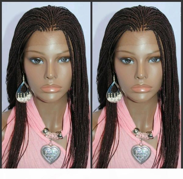 

stock box braids wig synthetic lace front wig black hair heat resistant braids with baby hair braids synthetic hair wigs for women