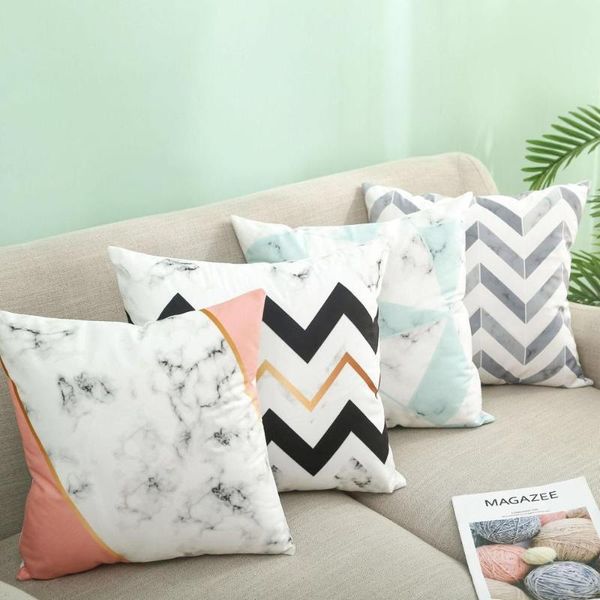 

classical geometric square wave throw pillow case cushion cover for home multiple colors polyester