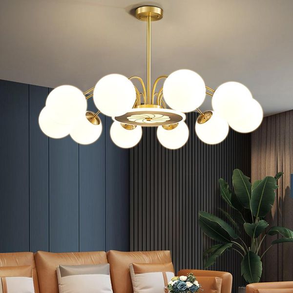 

pendant lamps nordic glass ball led lamp decoration for living dining room golden copper ceiling chandelier indoor lighting fixtures
