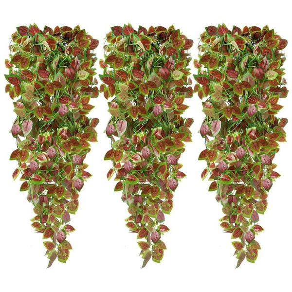 

decorative flowers & wreaths 3 pack artificial hanging plants 3.6ft fake ivy leaves greeny for wedding indoor outdoor