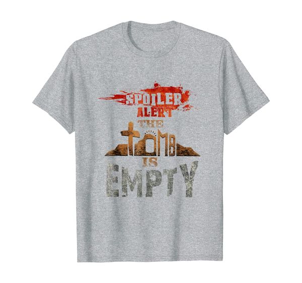 

spoiler alert the tomb is empty luke 24:24 easter day tshirt, White;black