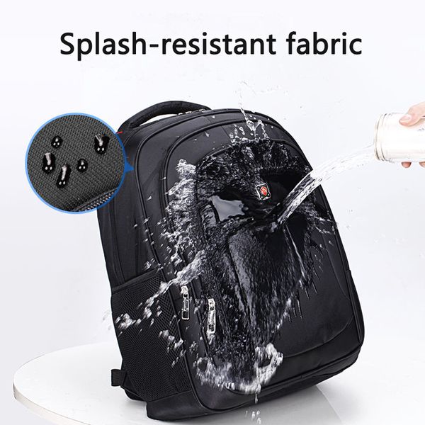

men backpack nylon black usb charging large capacity school bags for teenage bagpack college style