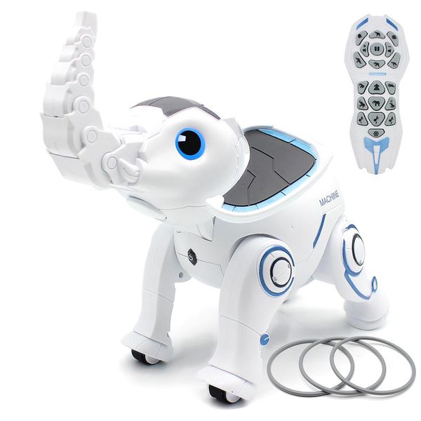 

RC Elephant remote control Robot Interactive Children Toy Singing Dancing Elephant Smart Robot Early Education Toy For Kids, Blue