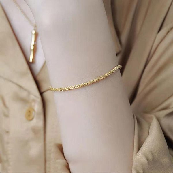 

charm bracelets korean fashion design bracelet 2021 sequins gypsophila for women anime jewelry accessories pulseras mujer, Golden;silver