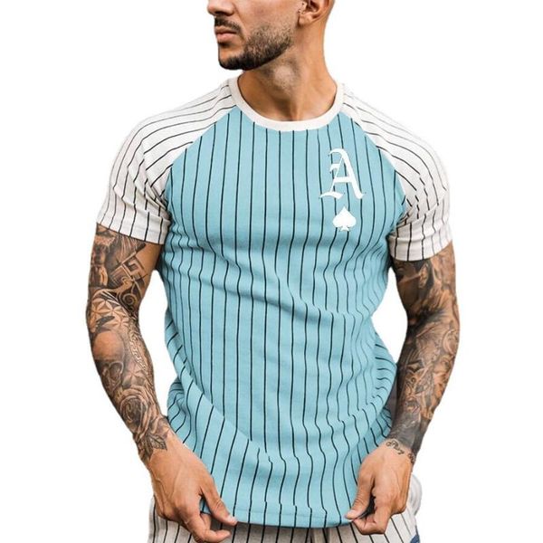

men's t-shirts 2021 trend round neck short-sleeved t-shirt sports fitness leisure outdoor printed, White;black