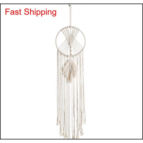

ins chic bohmian wall hanging tapestry leaves hand-woven cotton dreamcatcher decorative home pendant tapestry bo jllwqi otsweet, Silver