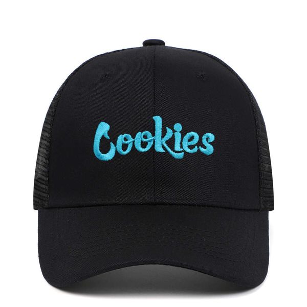 

letter cookies embroidered net hat men's and women's outdoor sunshade korean trendy baseball, Blue;gray