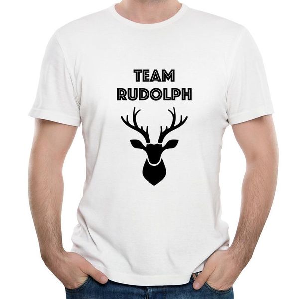 

men's t-shirts team rudolph anime pattern simple style t shirt fashion o neck tees funny youth for adult, White;black