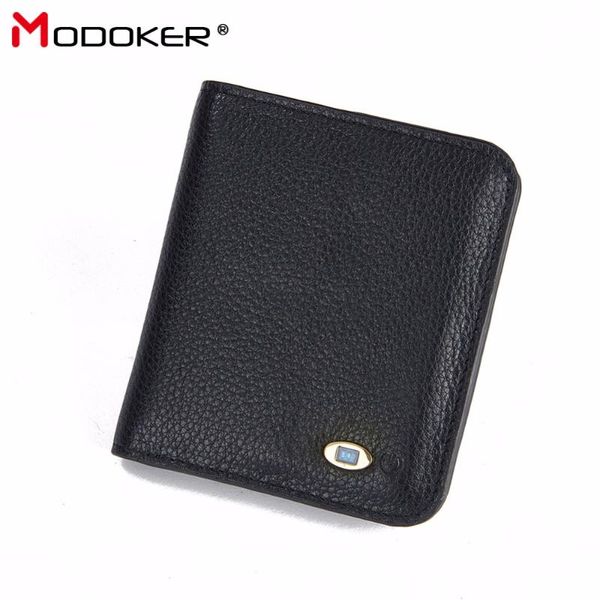 

wallets modoker womansmart wallet genuine leather anti lost intelligent bluetooth purse card holders suit for ios, android, Red;black