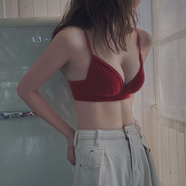 

new benmingnian underwear, female red wedding bride's seamless bra set, Red;black