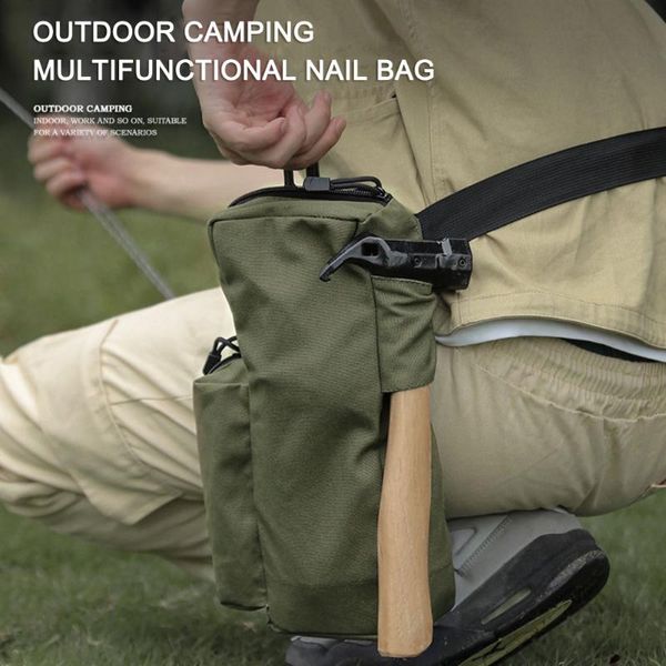 

outdoor bags canvas tent pegs bag multifunctional camping accessories travel storage pouch cover case stake