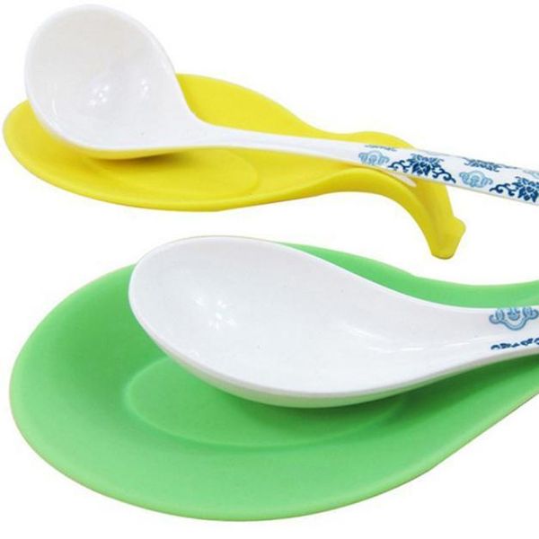 

mats & pads flexible silicone heat resistant spoon fork mat heat-resistant and home tableware