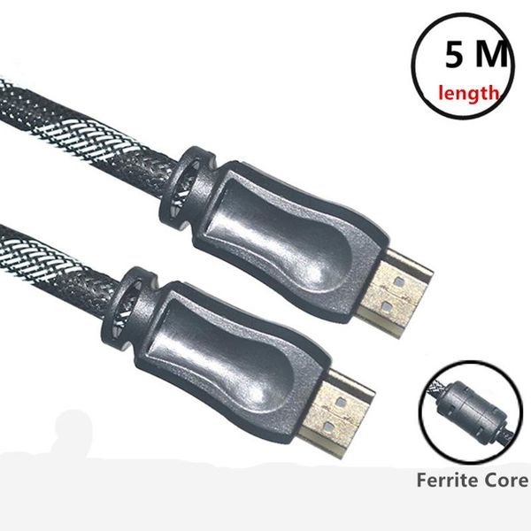 

5m cable video cables gold plated 1.4 1080p 3d cable for hdtv splitter switcher new