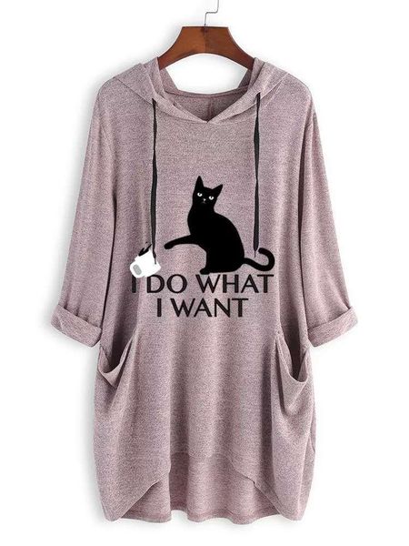 

fshion half sleeve hooded cat print loose hoodies women 2021 summer autumn plus size 4xl 5xl sweatshirt oversized hoodie hoody, Black