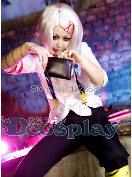 

anime costumes new tokyo ghoul tokyo guru cosplay women costume juuzou suzuya full set outfits (shirts+pants+braces+leg guard), Black