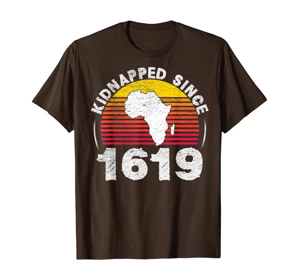 

kidnapped since 1619 african american ancestor apparel gift t-shirt, White;black