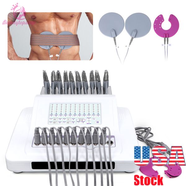 Massageador elétrico Muscle Stimulator emagrecimento Shaping Abdominal Treinamento Dispositivo Eletroterapia Dor Relief Fit