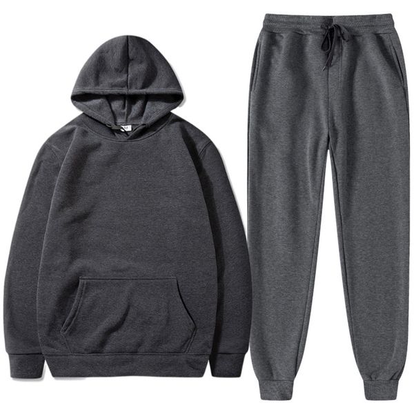 

men's women's fashion hoodi and sweat sets, tight cut, hip-hop style, Gray