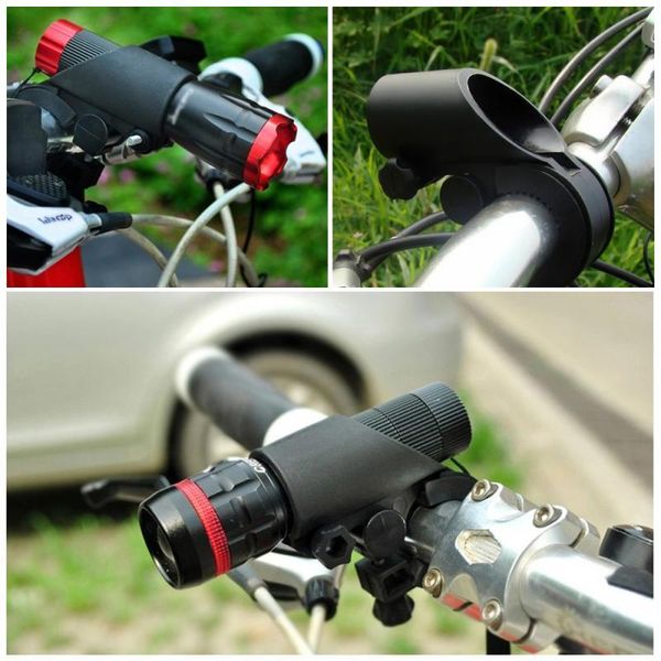 

portable bicycle light stand bike lamp holder grip led clamp clip mount bracket accessories holder handle