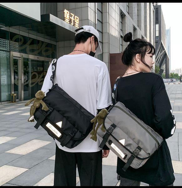 

luxury handbags men's single shoulder student tide high-capacity messenger bag personalized contrast color messenger bag versatile leis