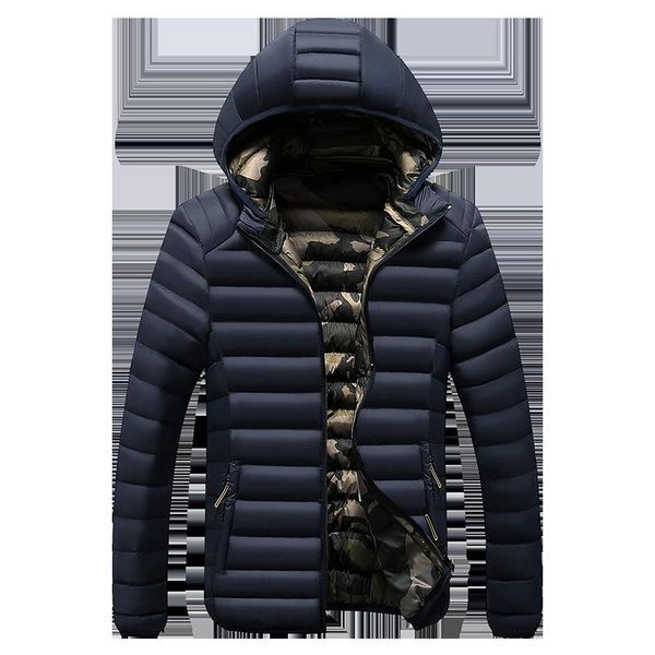 Giacche da uomo autunno inverno inverno di alta qualità giacca da uomo cotone sottile vestiti a maniche lunghe corta outdoor caldo logo personalizzato con cappuccio