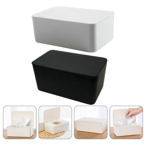 

tissue boxes & napkins 2pcs deskwet cases with cover stylish sealed storage