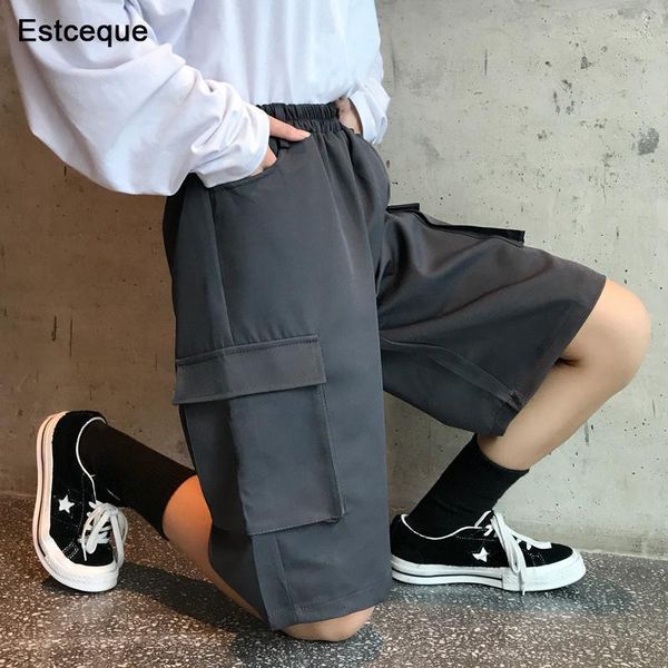 

women's shorts women military style cargo elastic high tail short broek summer random right loose, White;black